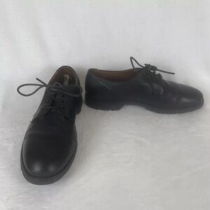 Allen Edmonds Men’s Black Lug Soled Lace Up Oxford Shoes‎ Size 11 B NARROW Derby